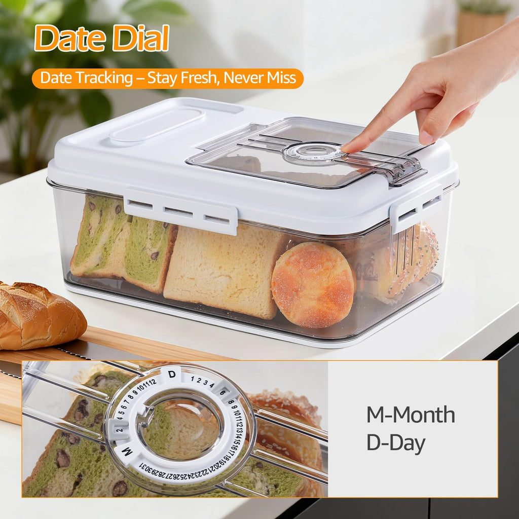 Bread Storage Container with Lid made Bread 2Packs