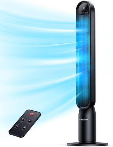 Tower Fan , 42 Inch Quiet Floor Fan with 135° Vertical 90°Oscillation Fans for Indoors, 4 Modes, 4 Speeds, 15H Timers