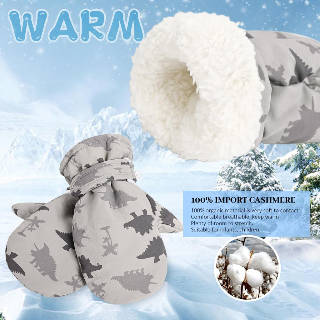 Fleece Lined Mittens for Baby Boys Girls,Baby Toddler Little Kids Winter Warm Gloves Mittens