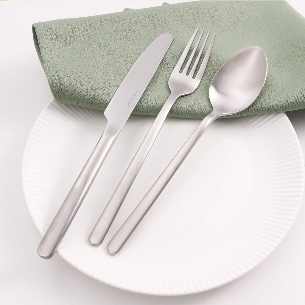 40 Piece Silverware Set, Flatware Set for 8, 18/10 Stainless Steel Cutlery Set Mirror Polished Modern Design