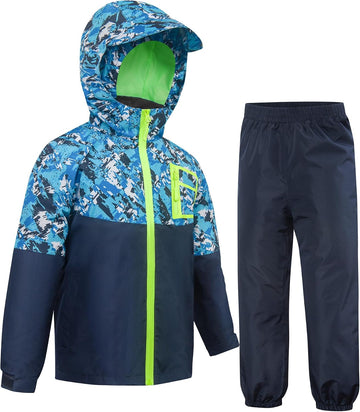Kids Rain Suit Boys Girls Rain Gear Youth Rain Jacket and Pant