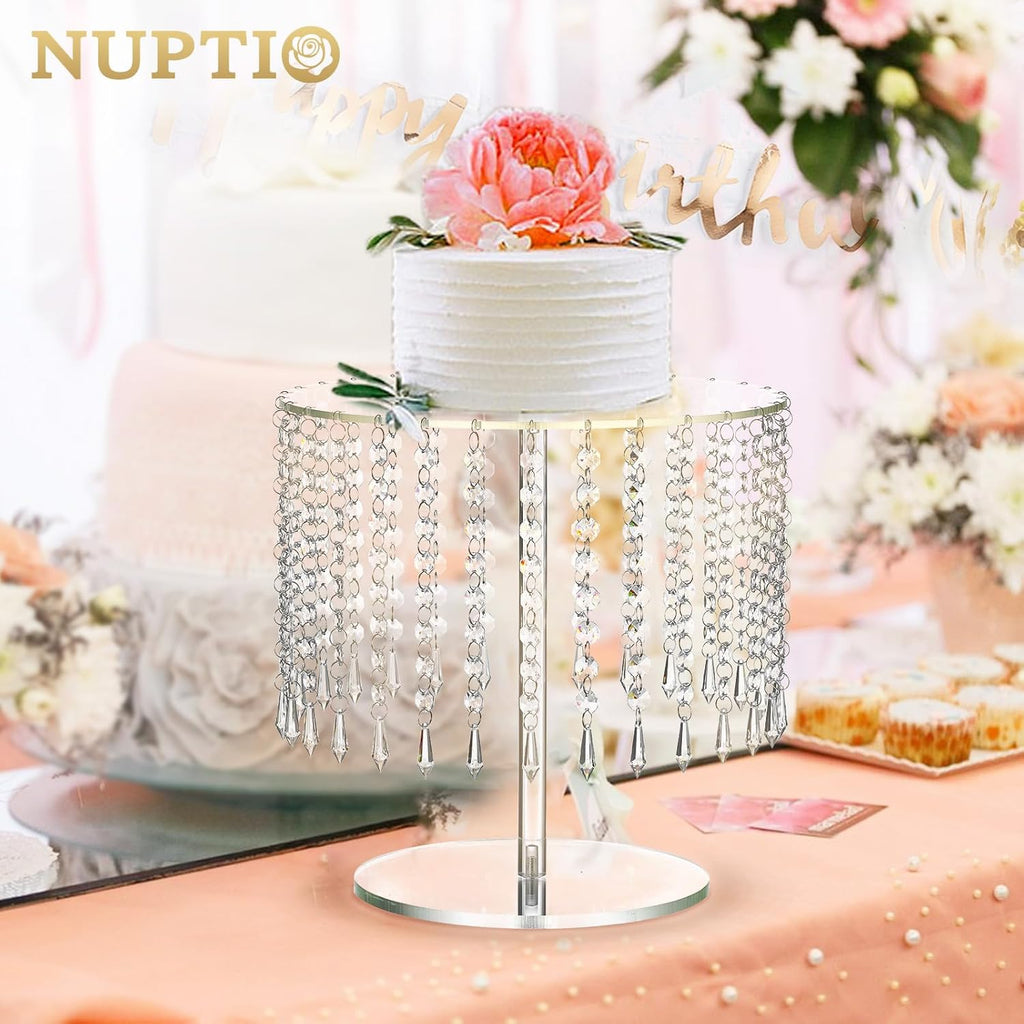 Acrylic Cake Stand Round: Cupcake Stands 12.2in Diameter Clear Afternoon Tea Dessert Display Cup Cakes Serving Plate