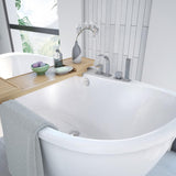 Caspian 60 inch L x 27 inch H White Acrylic Freestanding Bathtub