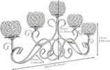 5 Arms Crystal Candle Holder Candlestick Holder CandelabrasDecor Home Tabletop Centerpiece Candle Holder Accessories