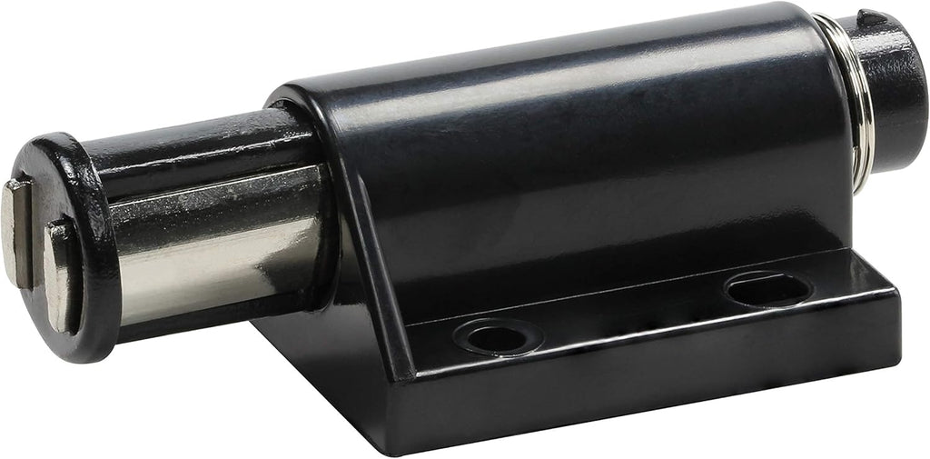 Hardware Magnetic Kitchen Cabinet Furniture Door Touch Push to Open Latch Catch (2 Pack, Black)