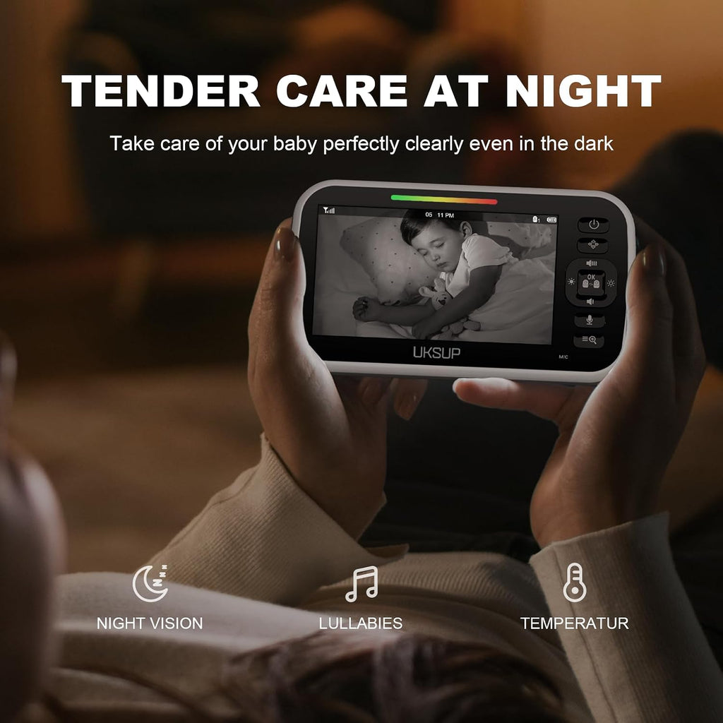 Baby Monitor with Camera and Audio with 30 hrs Battery Life & No WiFi