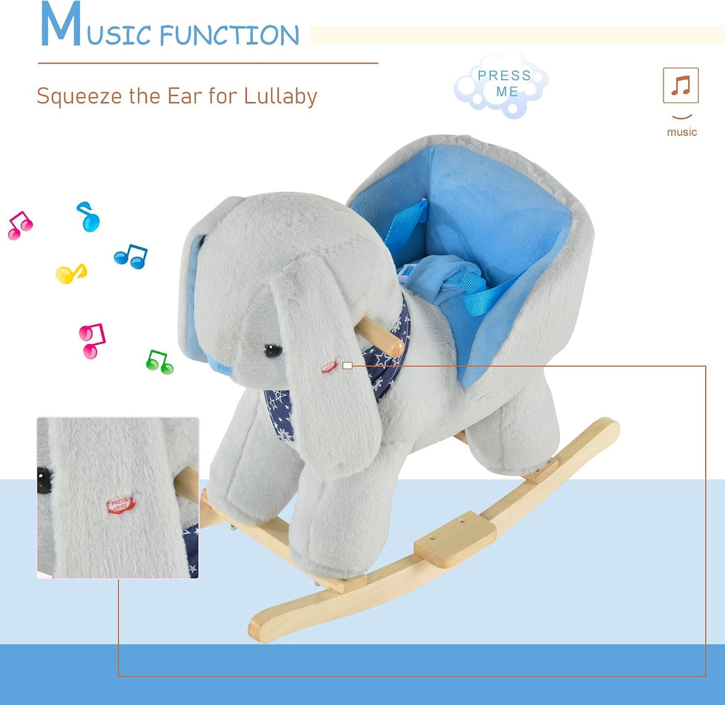 Kids Ride-On Rocking Horse Toy Bunny Rocker for Children 18-36 Months