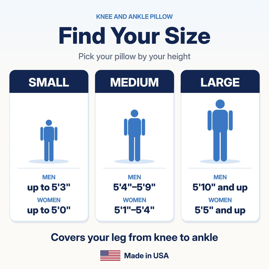 For Side Sleepers, Medium 4" Leg Pillow for Between Knees, Soft Full-Leg Support for Comfort, Natural Alignment and