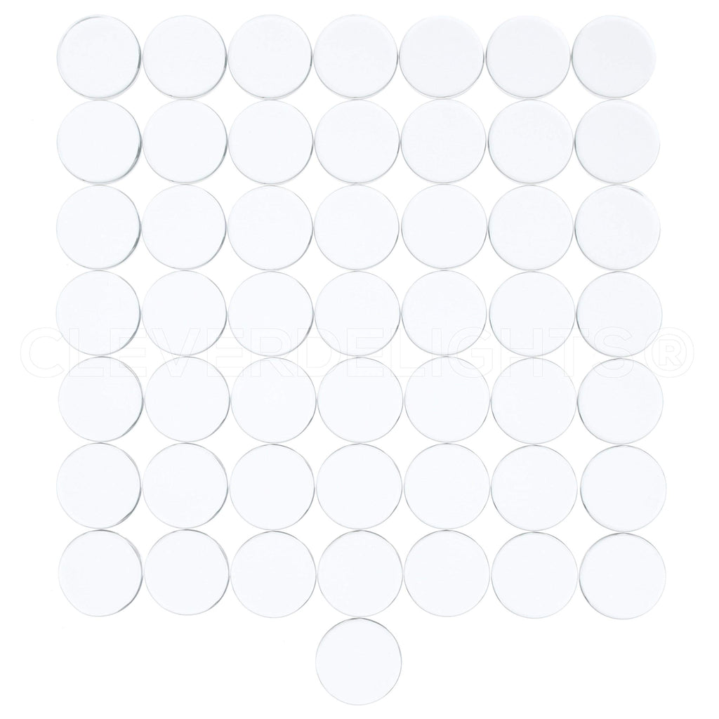 14mm (9/16") Round Flat Glass Tiles - 500 Pack