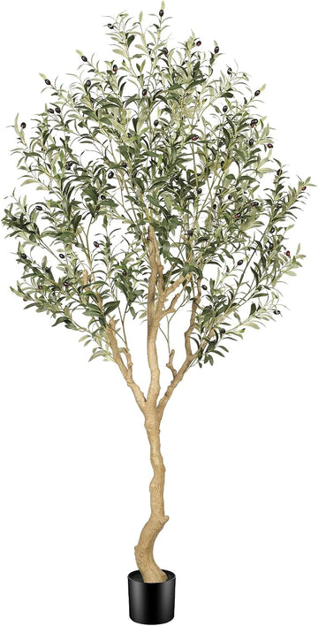 Faux Olive Tree 7ft with UV Resistant for Indoor Outdoor Decor