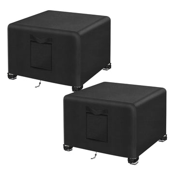 Outdoor Patio Ottoman Cover 2Pcs-32"L x 25"W x 18"H
