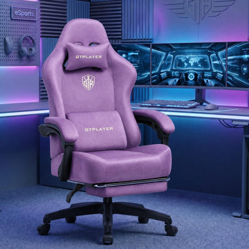 Big and Tall Gaming Chair 400lbs Heavy Duty Office Chair with FootRest, High Back Pocket Spring Ergonomic Computer