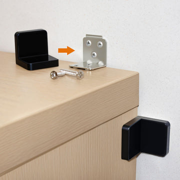 Furniture Anchors 4 Pack,Aesthetic & Invisible Once Installed,Secure 600 lbs Bookcase Dresser to Wall,Anti-Tip