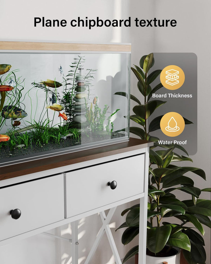 Fish Tank Stand with Drawer, 20-29 Gallon Aquarium Stand Easy Assemble