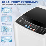 Portable Washing Machine 17.8Lbs Capacity Portable Washer with Drain Pump 2.4Cu.ft Full-Automatic Compact Washer with