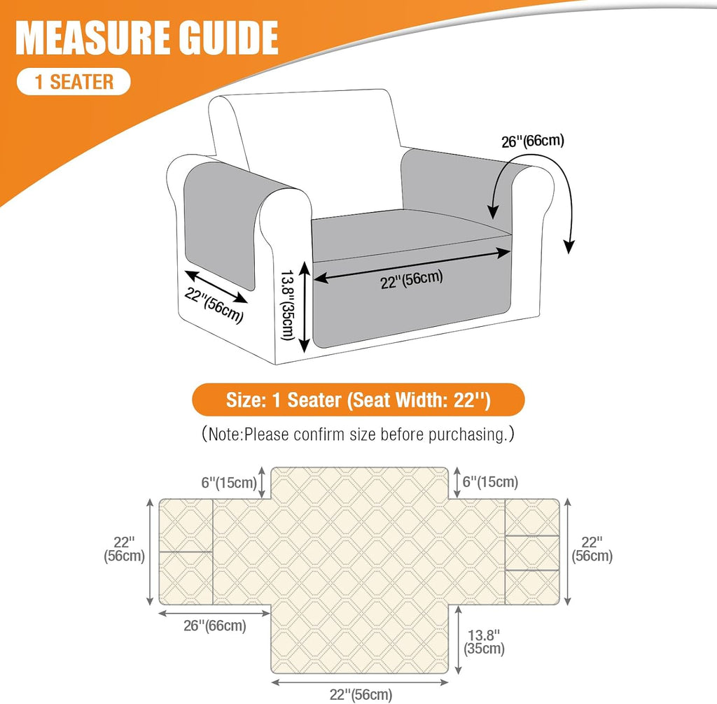 Waterproof Chair Seat Cover for Pets, Chocolate, 22"