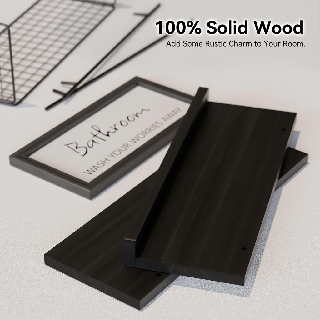 Floating Shelves Decor Art, Modern Black