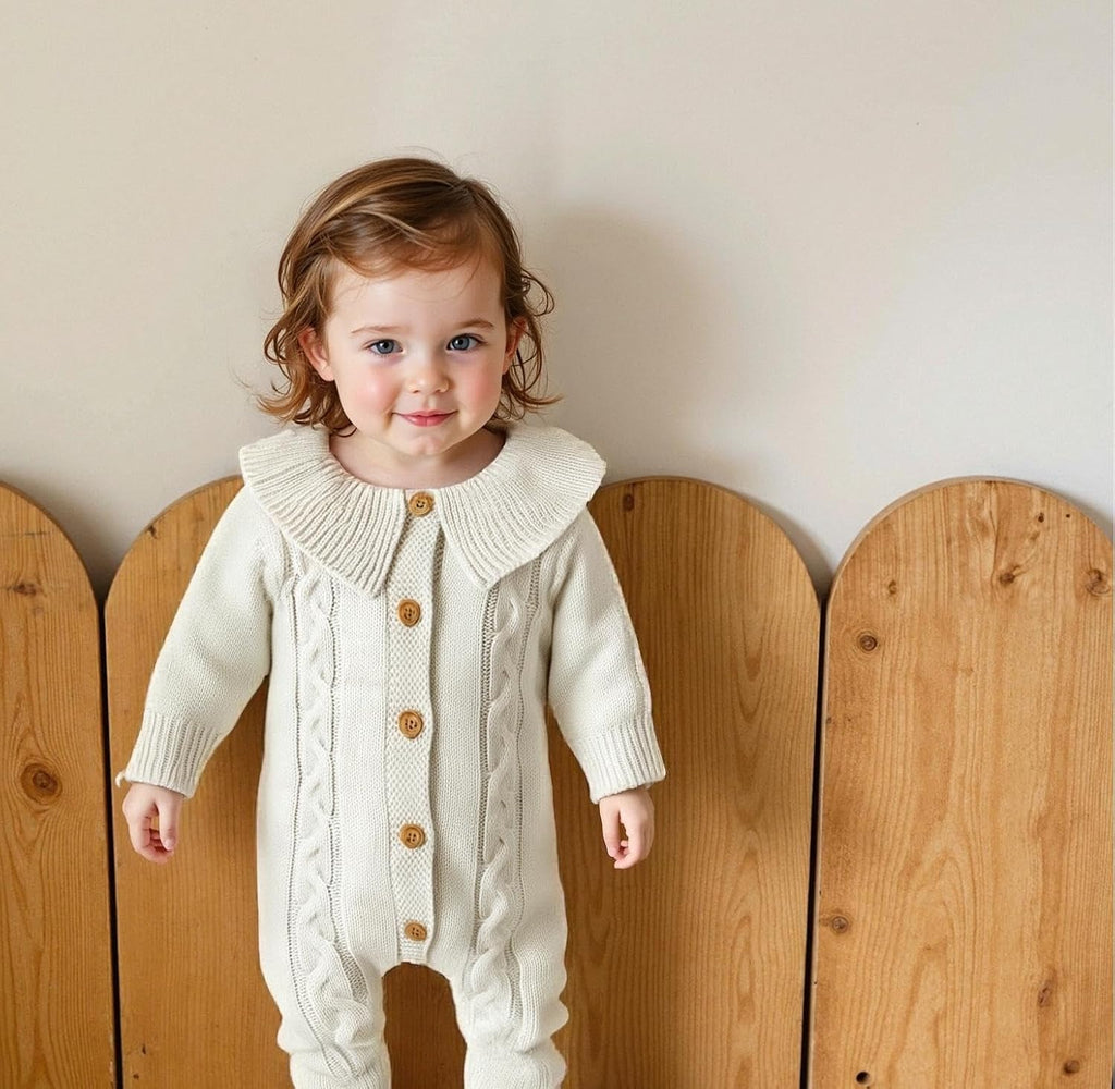 Baby Sweater Romper Knit Long Sleeve Jumpsuit