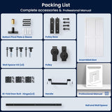 Bifold Barn Door 30" x 84", MDF Bi-Fold Sliding Closet Doors with Hardware Kit Included, Pre-Finishe