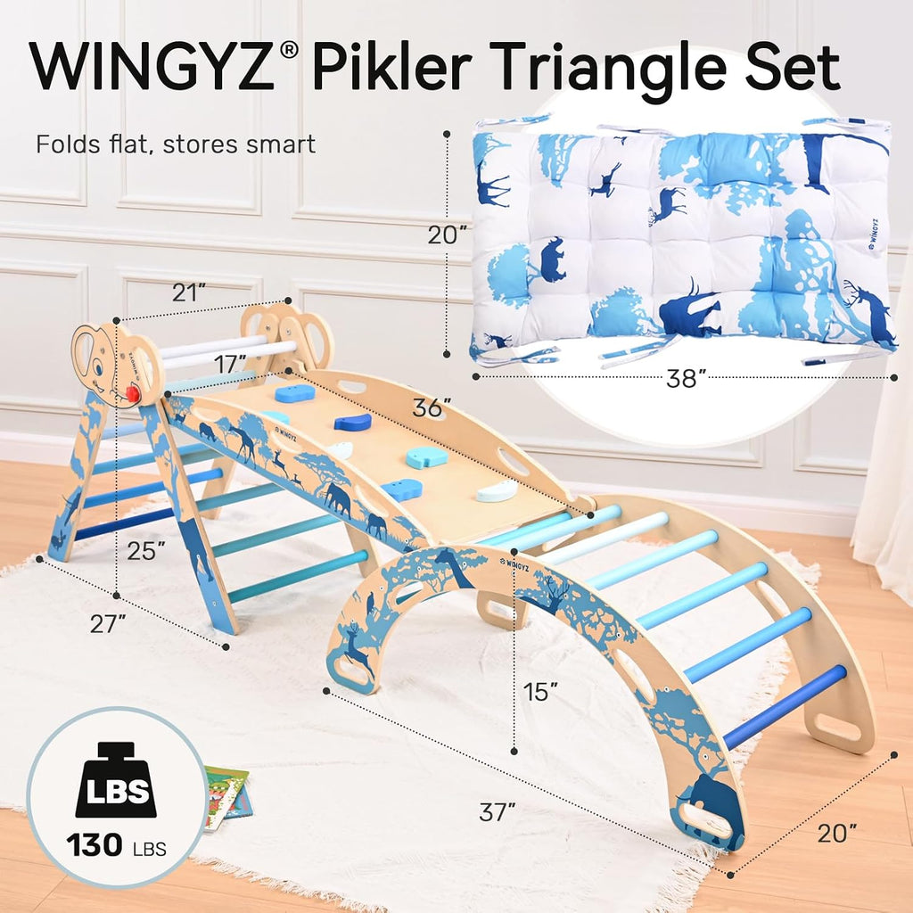 Triangle Set, Montessori in-1 Climbing Set with Cushion