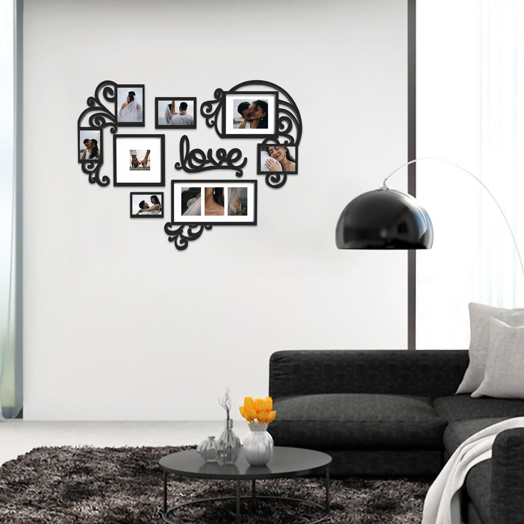 Photo Frame | Plaque College Frame - Valentine Wall Decoration Combination - Brown PVC Picture Frame Selfie Gallery