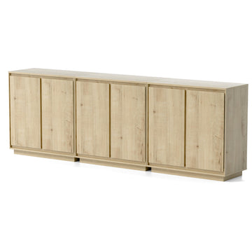Buffet Storage Cabinets Set of 3, Sideboard Accent Cabinet with Adjustable Shelves and Handless Design, Credenza