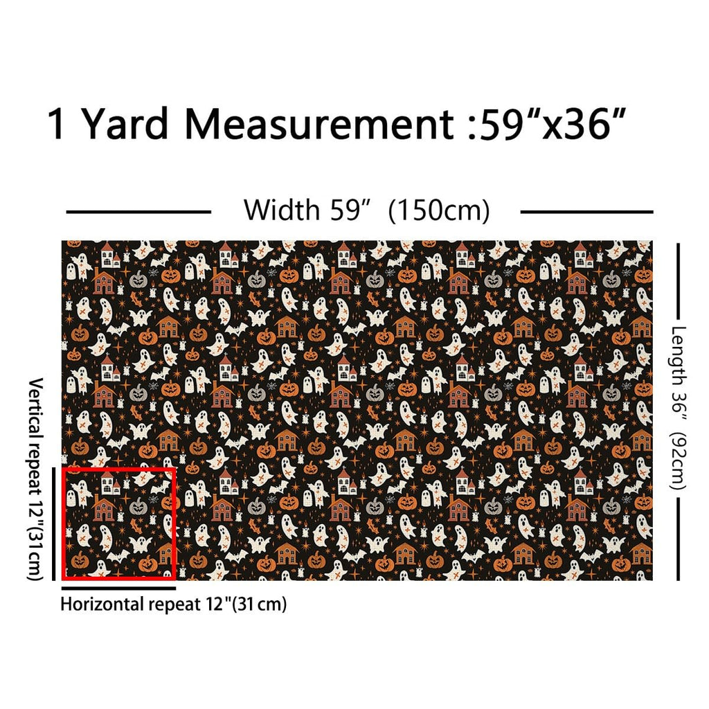 Halloween Castle Fabric By The Yard Decorative Soft