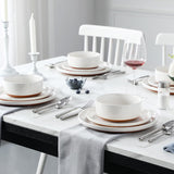 Plates and Bowls Sets, 24 Pieces Modern Ceramic Dinnerware Set for 8 Kitchen Stoneware Dishes Dishware Set Microwave