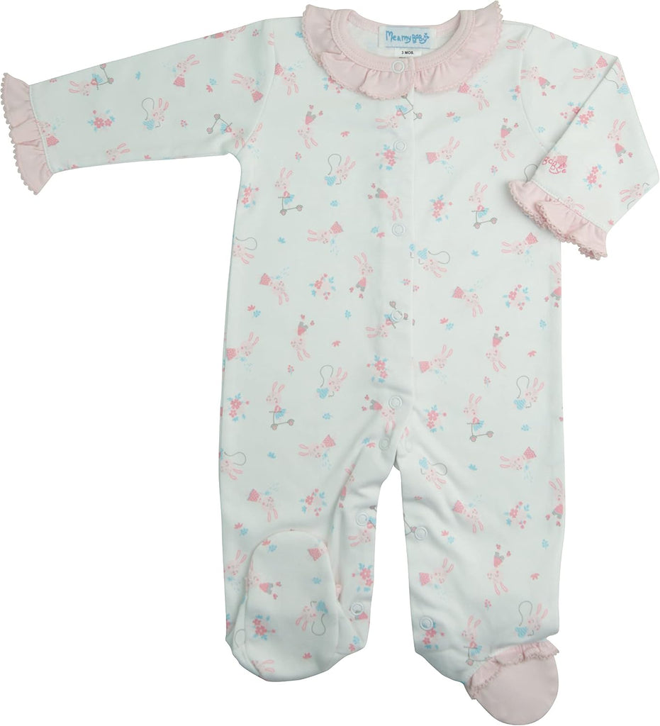 Me & My Baby Piece Baby Girl Set - Bunnies Print - Pima Cotton - By Iky Store