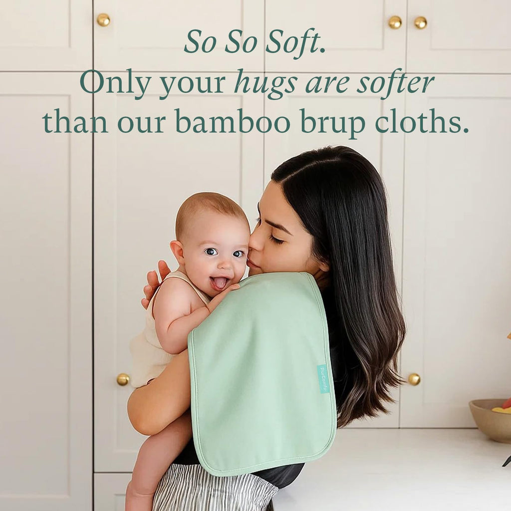Supersoft Bamboo Viscose Burp Cloths, 3-Pack, Large 21" x 10"
