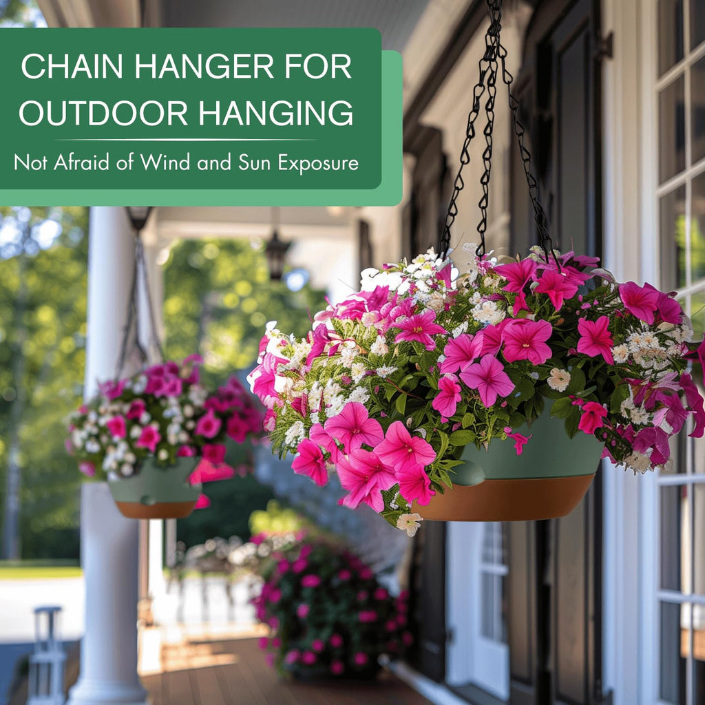 8 Inch Macrame Self Watering Hanging Planters for Indoor/Outdoor