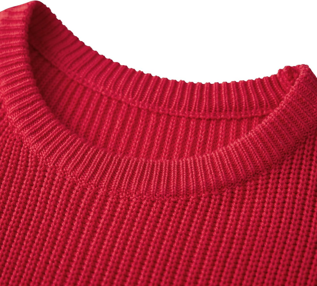 Newborn Toddler Baby Girl Boy Knit Sweater Round Neck Sweatshirt Long Sleeve Tops Pullover Fall Winter Clothes