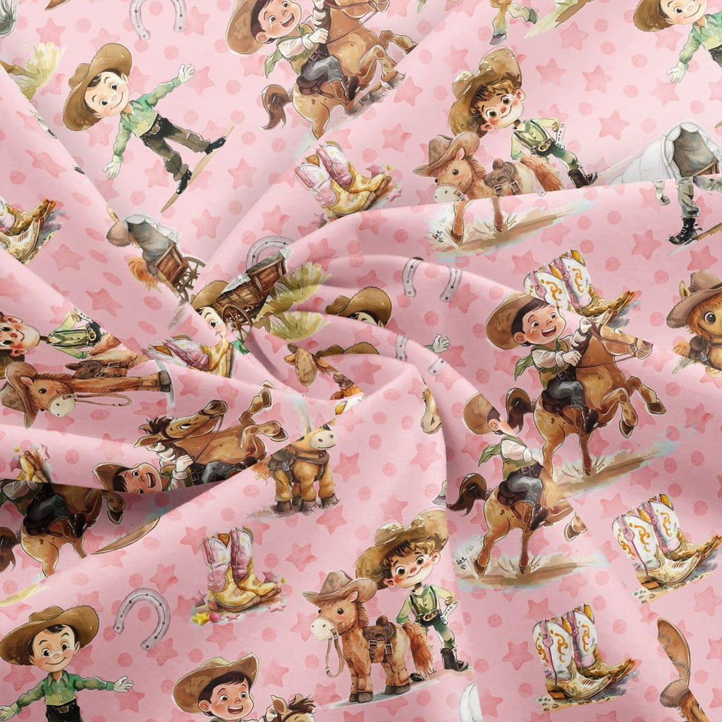 Cute Horse Cowboy Fabric by The Yard Soft 10 Yards