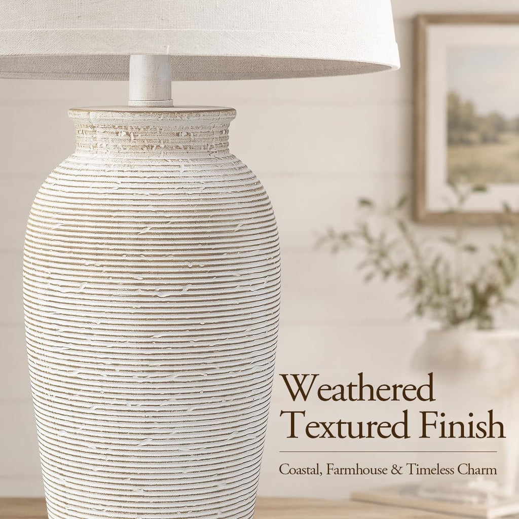 Ceramic Table Lamps Set of 2, 24.5'' Coastal Lamps