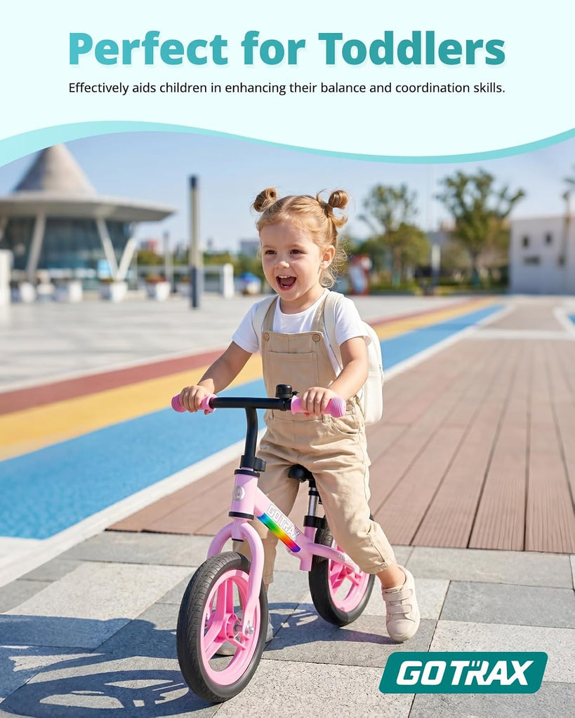 KS12 Toddler Balance Bike, 12" No-Pedal Bike for Boys&Girls Ages 2-5
