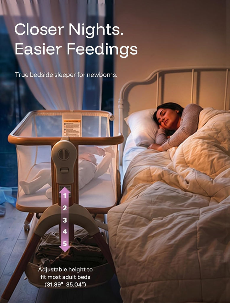 Cuddly Baby Bassinet - BSA & JPMA Certified, Ultra-Breathable and Completely Washable Mattress