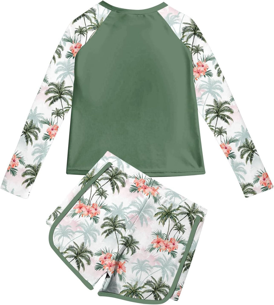 Girls Rash Guard Swimsuits 2 Piece Bathing Suit