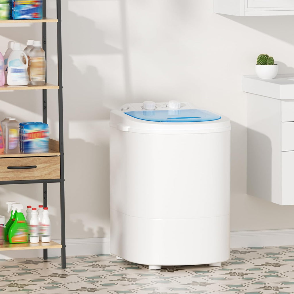 Portable Washing Machine, 5.5 Lbs Compact Mini Portable Washer, 110V Single Tub Laundry Washer Machine for Apartments