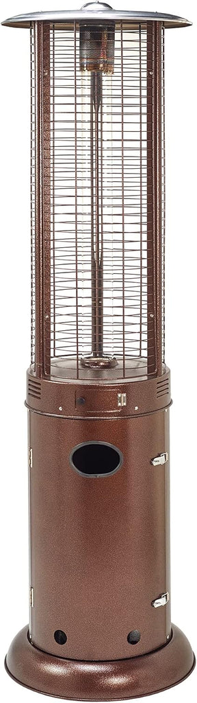 BromoHeat Floor-Standing Outdoor Patio Heater, 41,000BTUs Gas Cylinder, Stainless Steel with Bronze Finish, Requires
