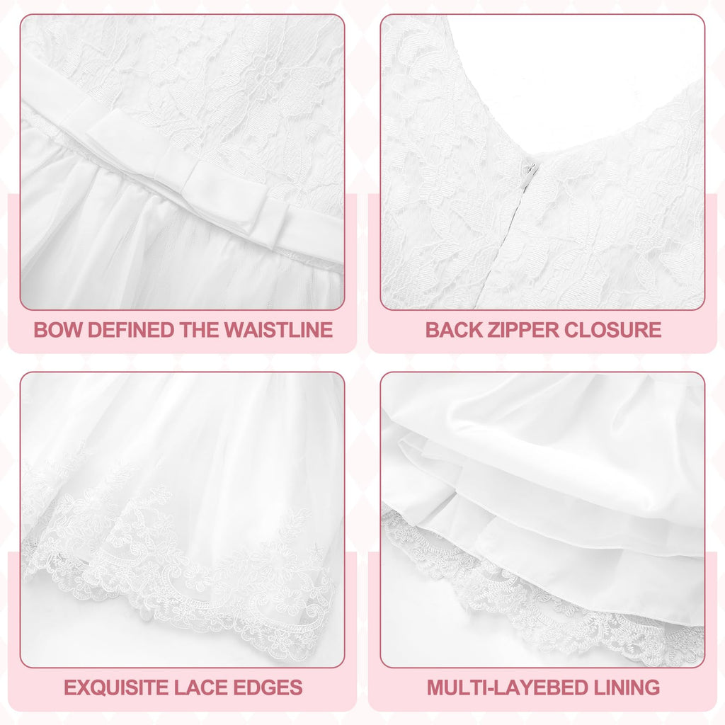 5 Pcs Baby Girl Baptism Outfit
