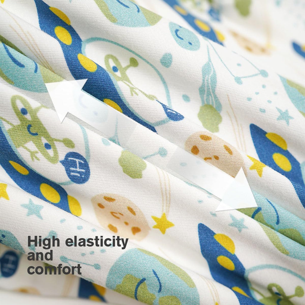 Toddler Unisex Baby Bamboo Viscose Pajamas Short Sleeve Romper