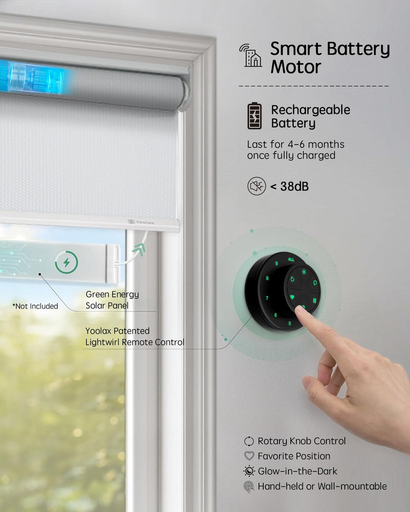 Motorized Blinds with Remote, Smart Blinds for Windows, Custom Size