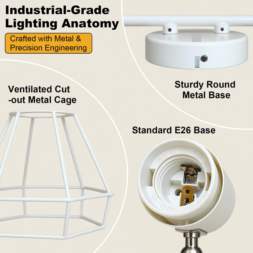 Ceiling Track Lighting Fxiture White, Modern Spotlight, E26