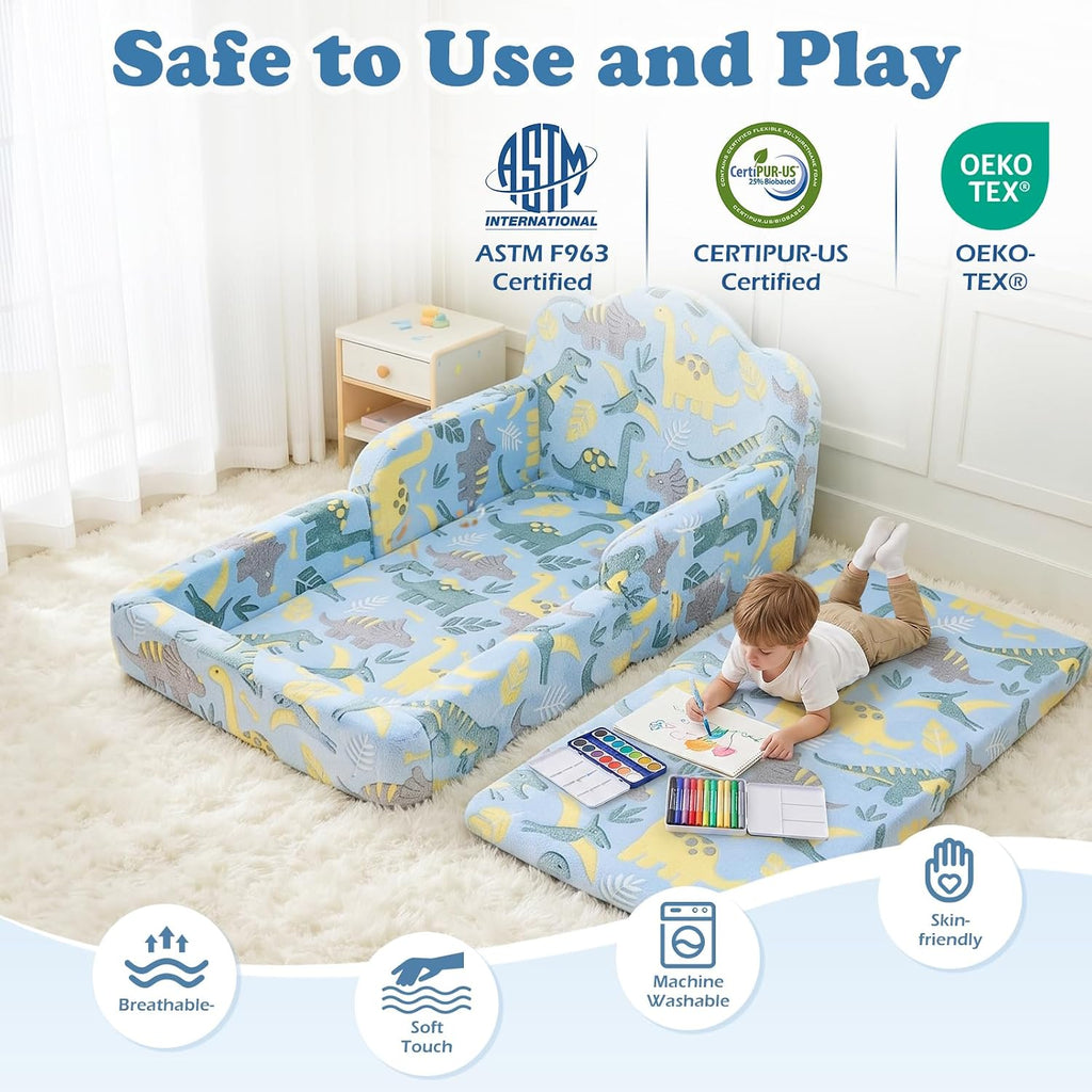 Toddler Floor Bed, Soft Foam Toddler Bed and Kids Bed, No Assembly Required