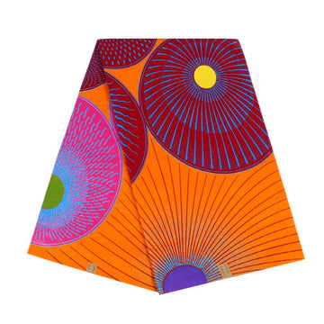 African Fabric 100% Cotton Ankara Kente Print Fabric 6 Yards for Party Dress 1094