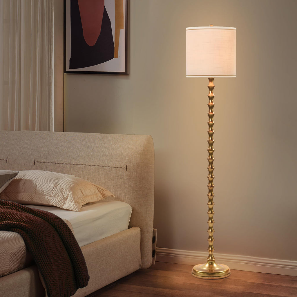 64.5" Gold Floor Lamp, Antique Gold Floor Lamps