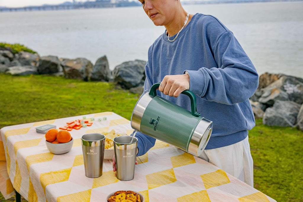 Stay-Chill Pitcher 64 oz | Cold Water, Beer, and Drink Pitcher with Lid | Large Capacity Durable Beverage Container
