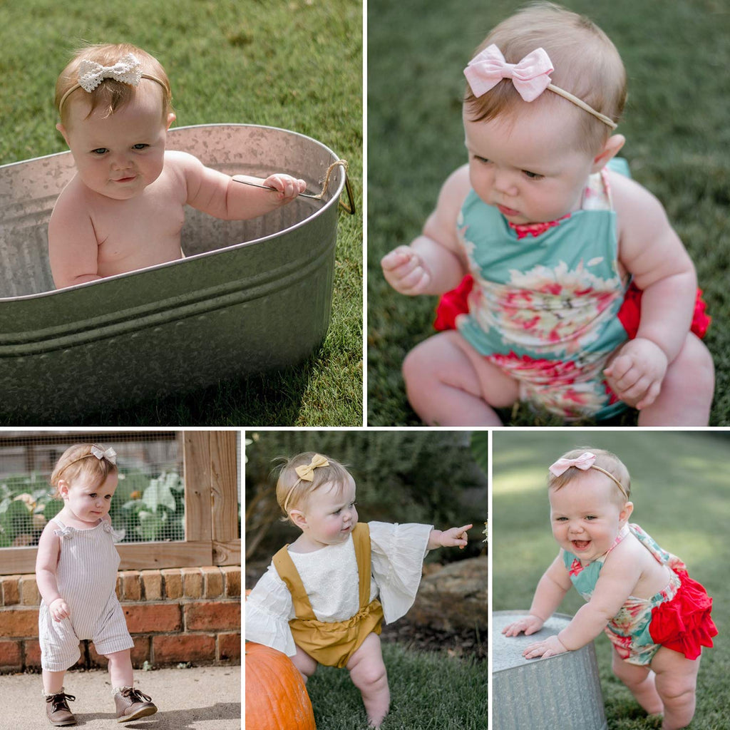 Baby Girl Headbands and Bows, Newborn Infant Toddler Nylon Hairbands Hair Accessories