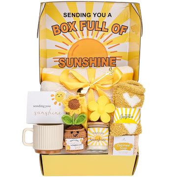 Birthday Gifts for Women, Sending Sunshine Sunflower Get Well Soon Baskets