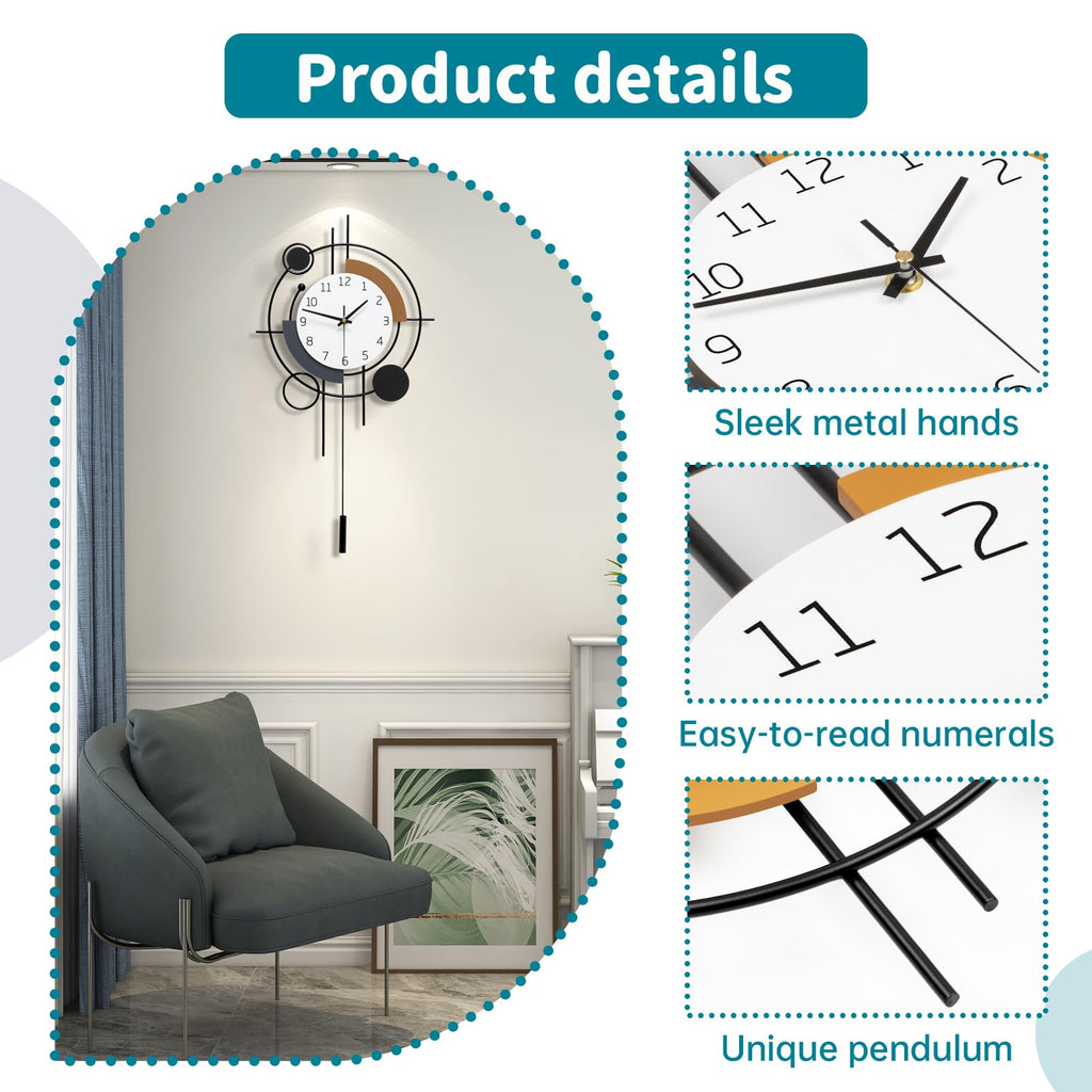 Large Wall Clocks Decor Modern Silent Wall Clock